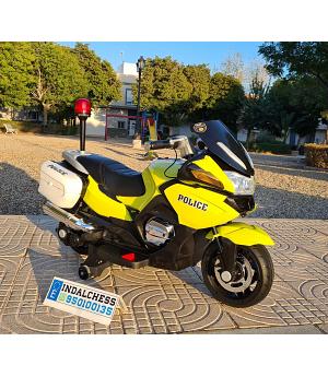Moto eléctrica de policía 12V NIÑOS, COLOR VERDE, LEHZB118 - LE6445